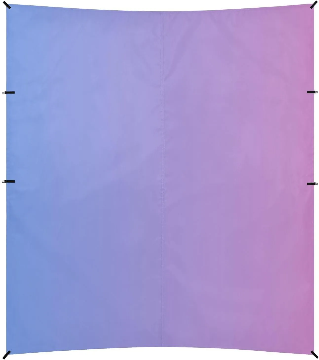 Blue Pink Gradient Foldable Beach Canopy UPF50  Protection Water-Resistant Outdoor Sun Shade with Sandbags, Sand Shovel, Poles for Camping Trips, Fishing, Backyard Fun or Picnics
