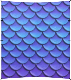 Blue-Purple Scales Beach Tent & Canopy UPF50  Waterproof Sun Shelter with Sand Shovel for Backyard and Camping