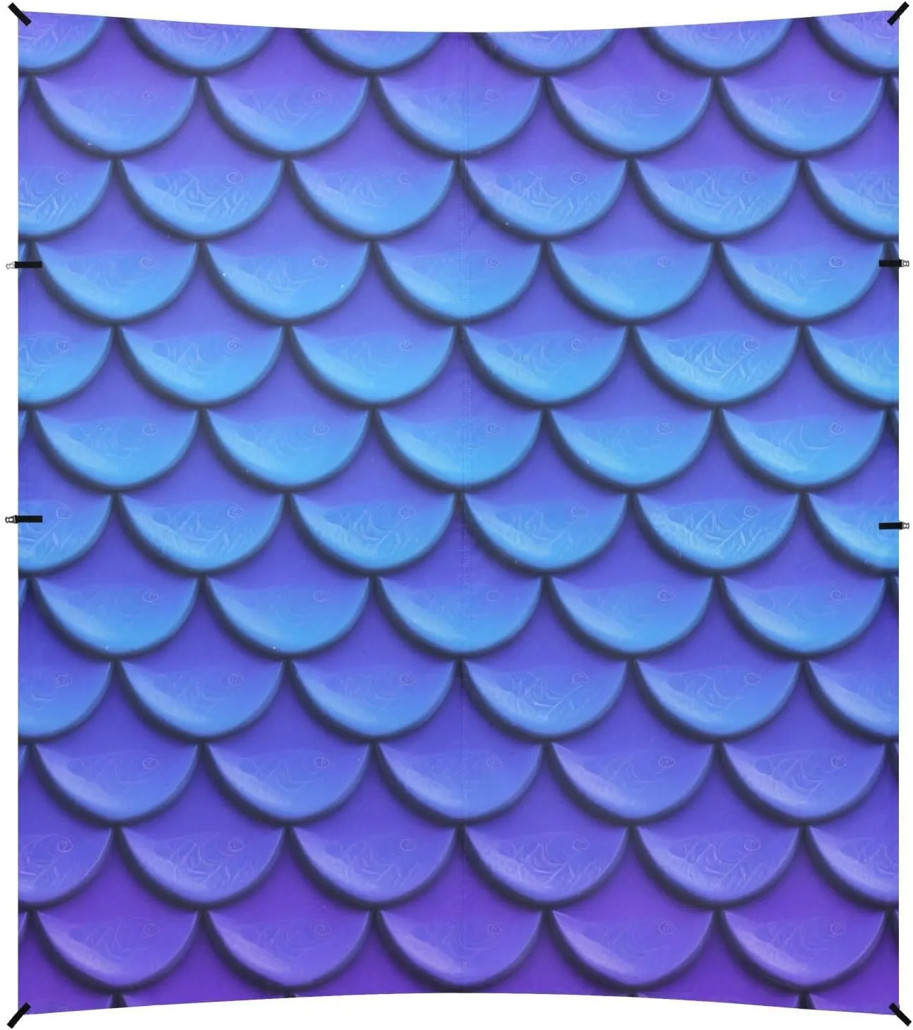 Blue-Purple Scales Beach Tent & Canopy UPF50  Waterproof Sun Shelter with Sand Shovel for Backyard and Camping