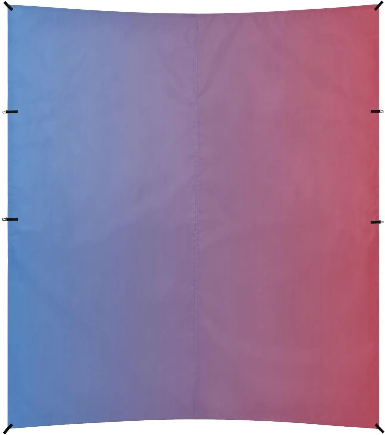 Blue Red Gradient Beach Tent & Canopy UPF50  Protection Water-Resistant Large Sun Shelter with Sandbags, Sand Shovel, Poles for Camping, Picnics, Backyard