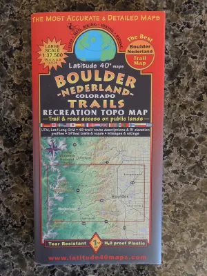 Boulder Nederland Colorado Trails Recreational Topo Map