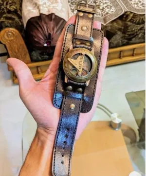 Brass Watch Compass Marine Collectible