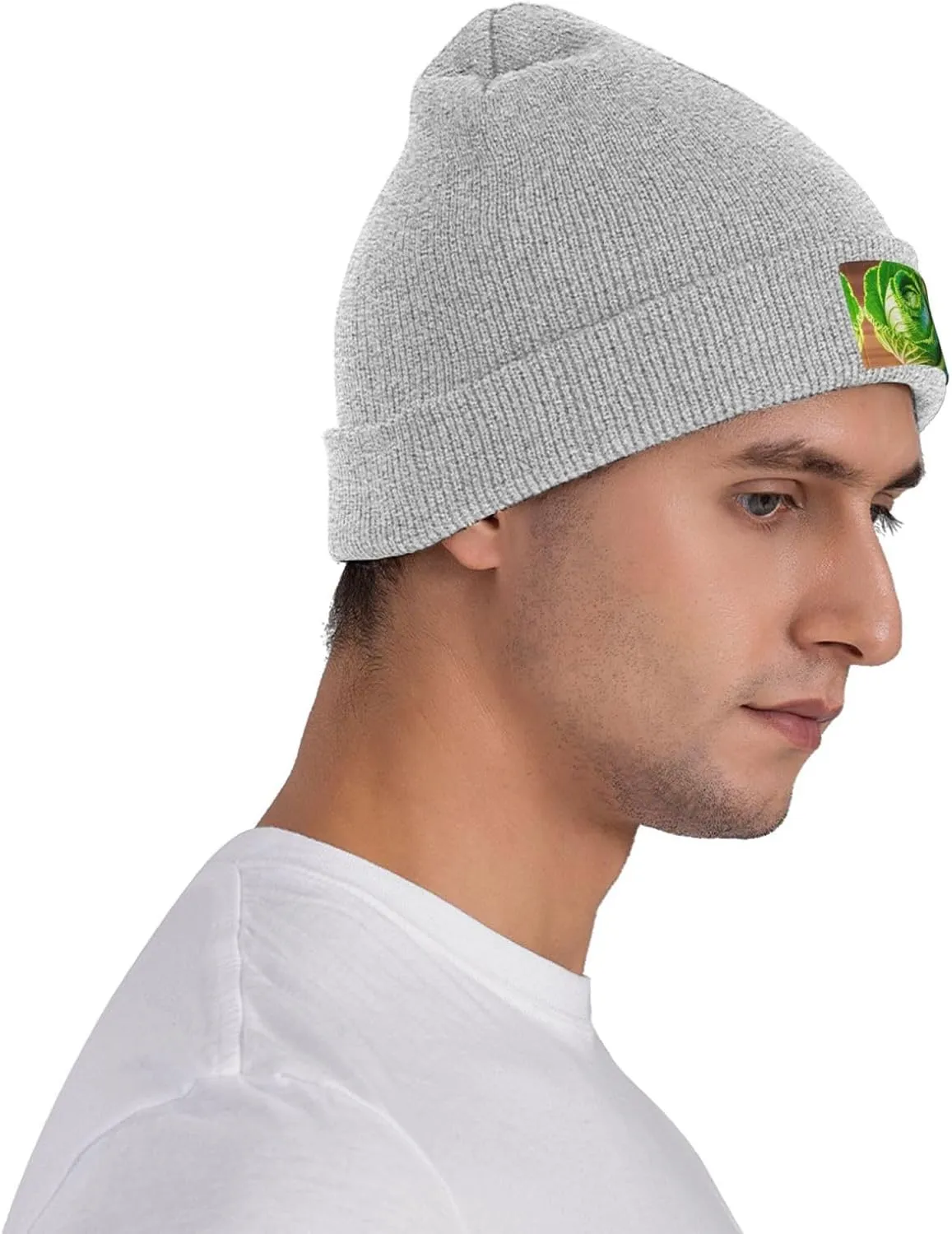 Bright Cabbage Print Windproof Hat Beanie Hat Winter Hat Beanie Hat Soft Knit Cap for Men and Women