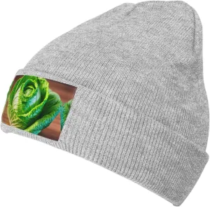 Bright Cabbage Print Windproof Hat Beanie Hat Winter Hat Beanie Hat Soft Knit Cap for Men and Women