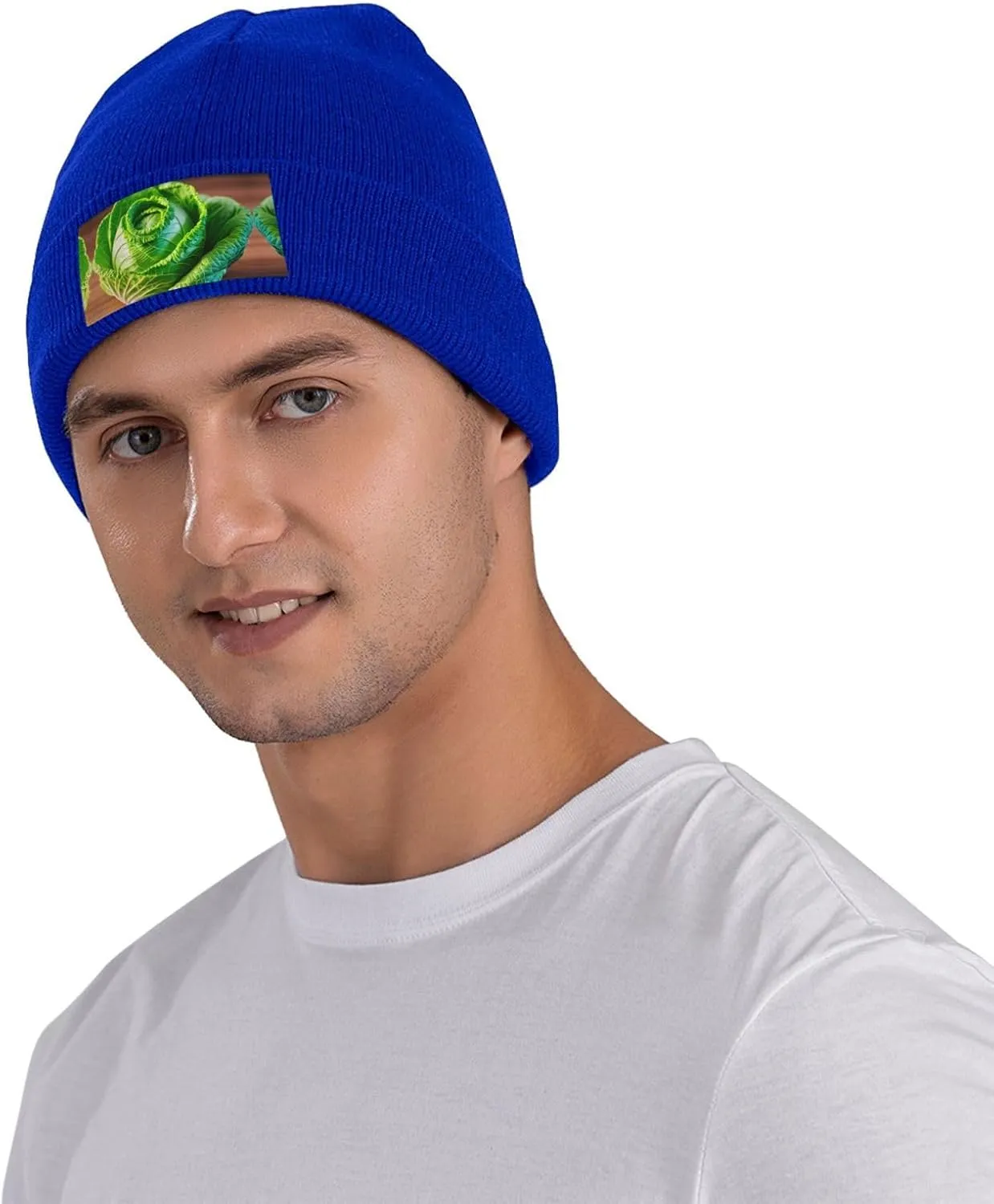 Bright Cabbage Print Windproof Hat Beanie Hat Winter Hat Beanie Hat Soft Knit Cap for Men and Women