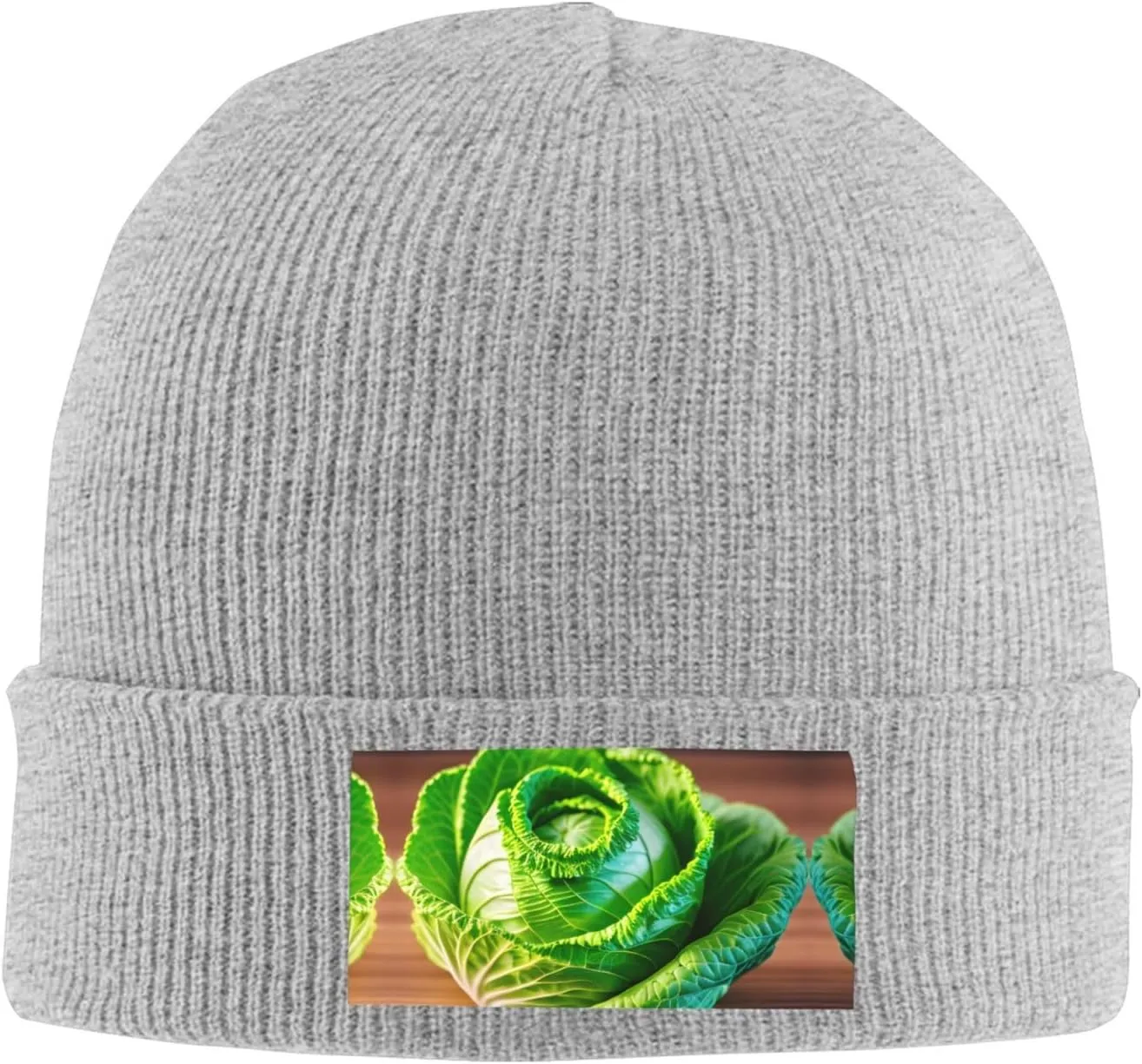 Bright Cabbage Print Windproof Hat Beanie Hat Winter Hat Beanie Hat Soft Knit Cap for Men and Women