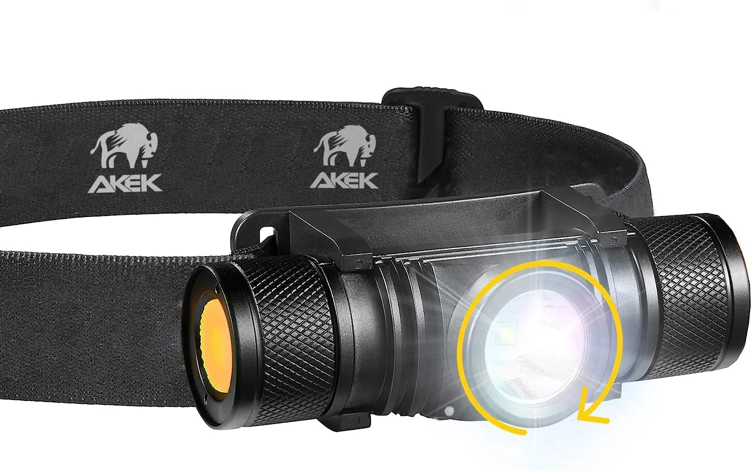 Bright Rechargeable Headlamp, Strong Aluminum, Waterproof, Adjustable, Hands-Free Lighting for Camping, Hiking, Hunting - Durable with Long-Lasting Battery