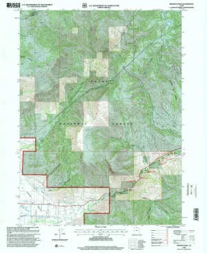 Browns Hole UT topo map, 1:24000 Scale, 7.5 X 7.5 Minute, Historical, 1998, Updated 2000, 26.8 x 21.9 in