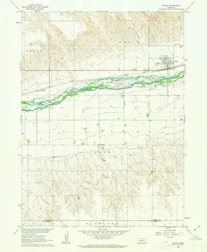 Brule NE topo map, 1:24000 Scale, 7.5 X 7.5 Minute, Historical, 1961, Updated 1963, 26.8 x 21.9 in