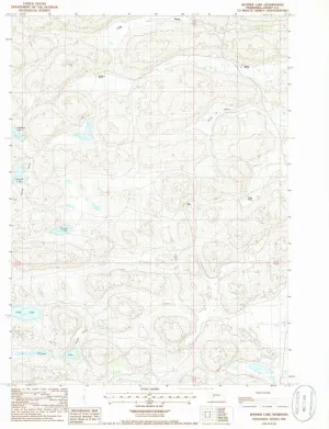Bunner Lake NE topo map, 1:24000 Scale, 7.5 X 7.5 Minute, Historical, 1985, Updated 1986, 26.8 x 22 in