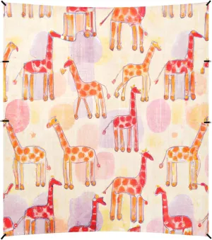 Burbuja Crayon Drawing Giraffes Beach Canopy Windproof Beach Tent Sun Shade with 4 Sandbags & Sand Shovel, Portable Sun Shelter for Family Camping Picnic