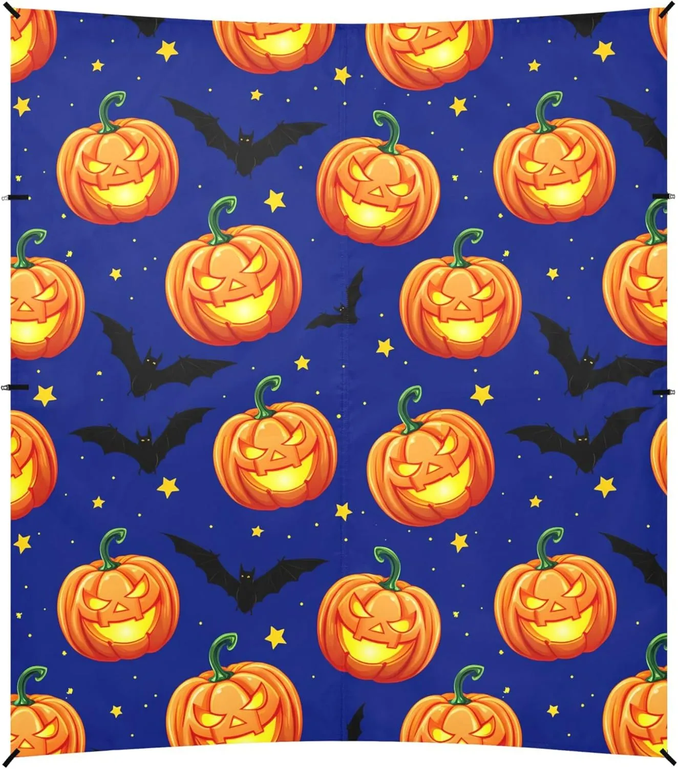 Burbuja Halloween Pumpkins Beach Canopy Windproof Beach Tent Sun Shade with 4 Sandbags & Sand Shovel, Portable Sun Shelter for Family Camping Picnic