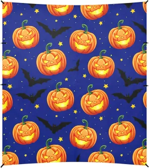 Burbuja Halloween Pumpkins Beach Canopy Windproof Beach Tent Sun Shade with 4 Sandbags & Sand Shovel, Portable Sun Shelter for Family Camping Picnic