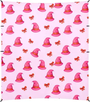 Burbuja Pink Witch Hats Beach Canopy Windproof Beach Tent Sun Shade with 4 Sandbags & Sand Shovel, Portable Sun Shelter for Family Camping Picnic