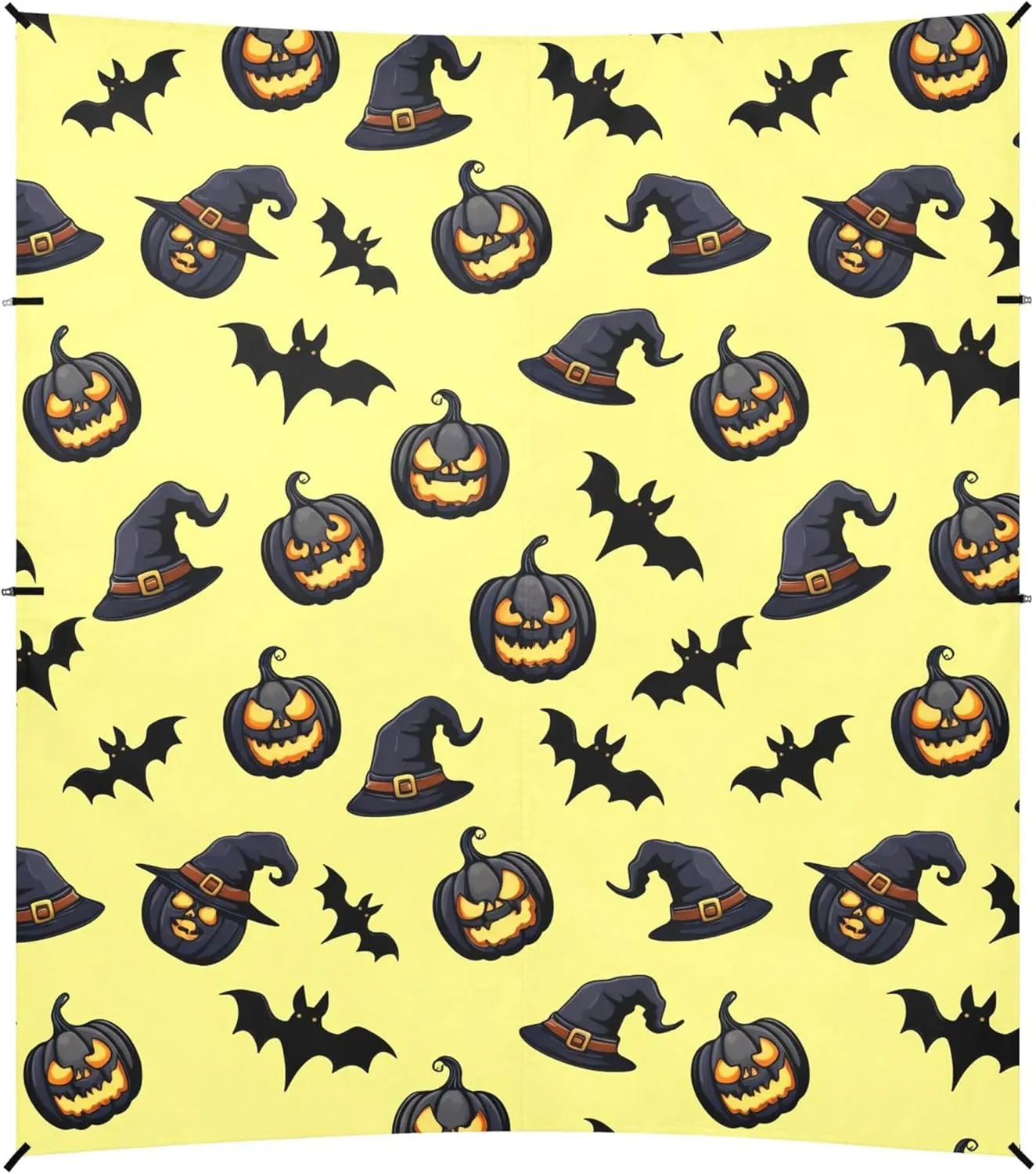 Burbuja Pumpkins Witch Hats Bats Beach Canopy Windproof Beach Tent Sun Shade with 4 Sandbags & Sand Shovel, Portable Sun Shelter for Family Camping Picnic