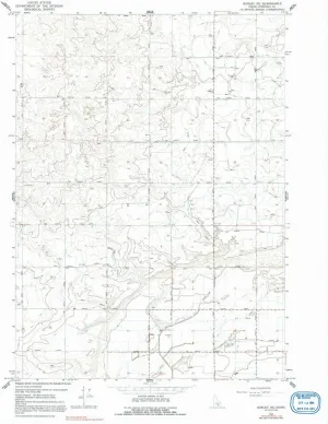Burley NE ID topo map, 1:24000 Scale, 7.5 X 7.5 Minute, Historical, 1964, Updated 1991, 26.8 x 22 in