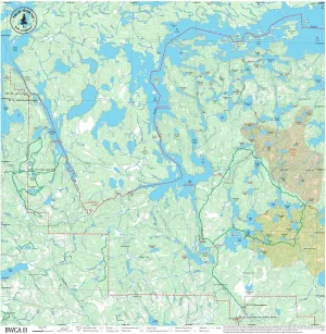 BWCA Map - BWCA 01 – Waterproof, Durable Cloth Map for Canoeing, Hiking, and Camping by True North Map Company