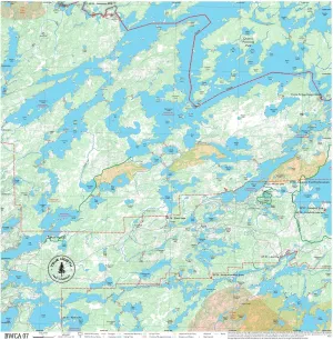 BWCA Map - BWCA 07 – Waterproof, Durable Cloth Map for Canoeing, Hiking, and Camping by True North Map Company
