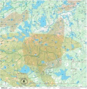 BWCA Map - BWCA 10 – Waterproof, Durable Cloth Map for Canoeing, Hiking, and Camping by True North Map Company