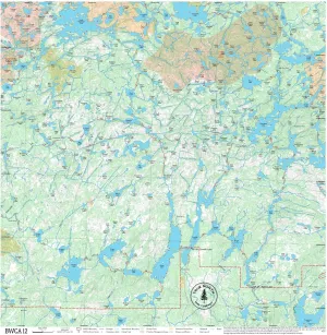BWCA Map - BWCA 12 – Waterproof, Durable Cloth Map for Canoeing, Hiking, and Camping by True North Map Company