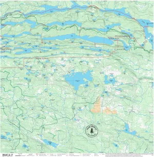BWCA Map - BWCA 17 – Waterproof, Durable Cloth Map for Canoeing, Hiking, and Camping by True North Map Company