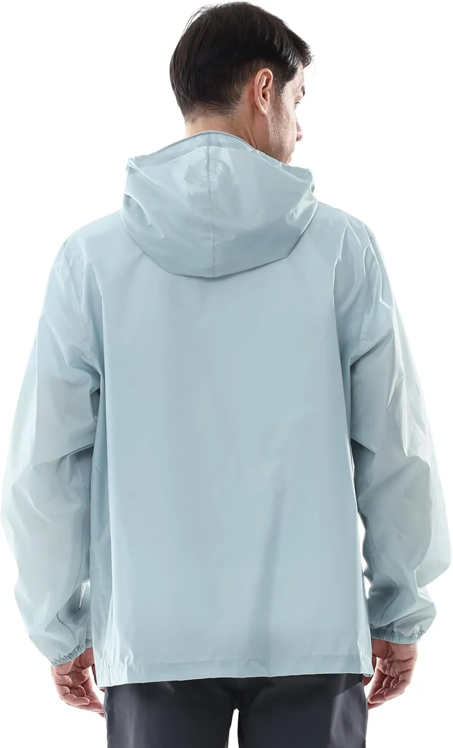 CAMEL CROWN Men's Rain Jacket Waterproof Lightweight Windproof Raincoat with Hood for Cycling Hiking Running Golf