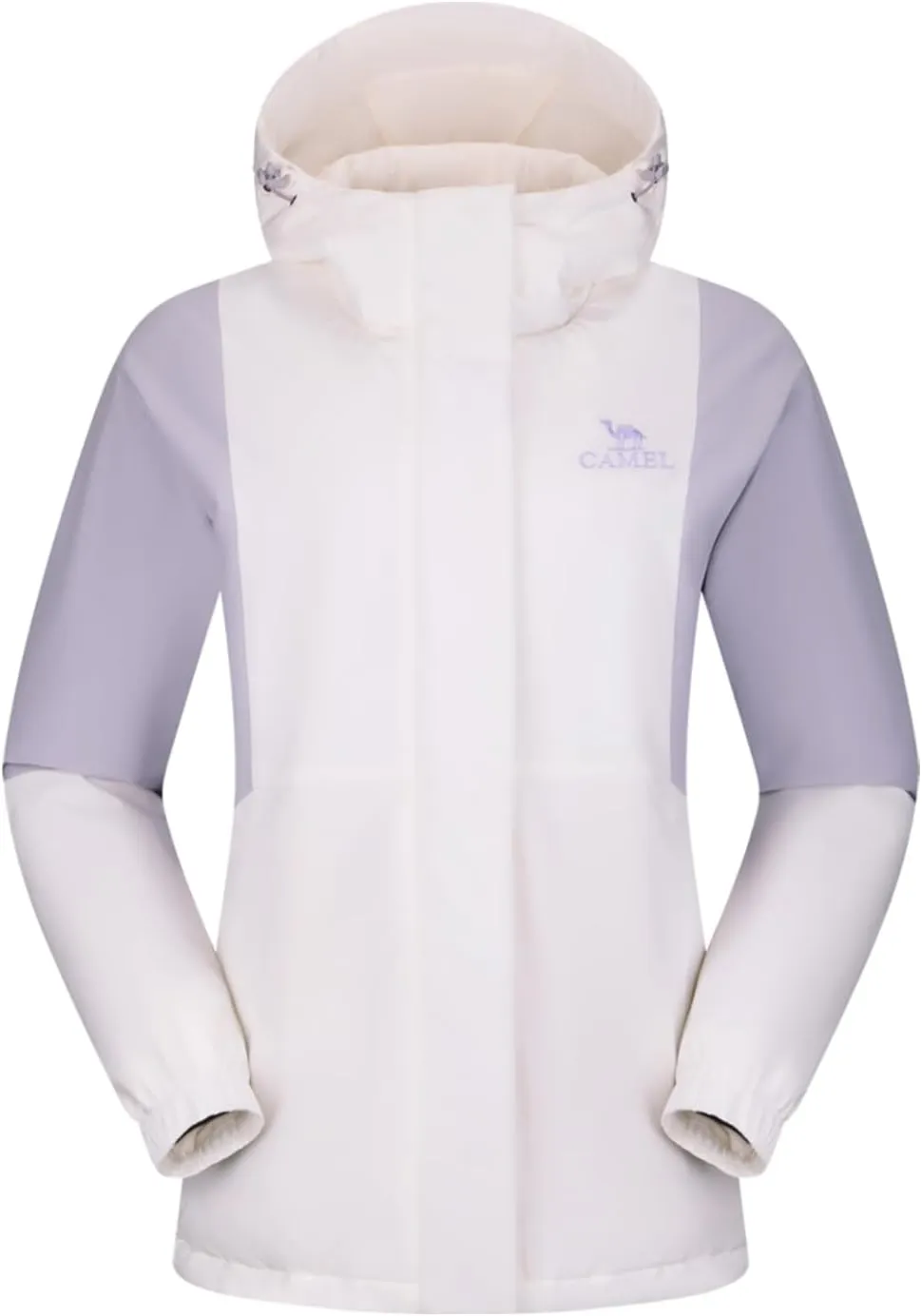 CAMEL Women's Ski Jacket Waterproof Winter Coat Warm Hooded Snowboard Jacket Windproof Mountain Rain Windbreaker
