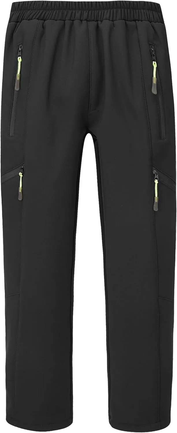 CAMLAKEE Kids Waterproof Hiking Pants Boys Girls Warm Winter Fleece Lined Outdoor Snow Ski Pants