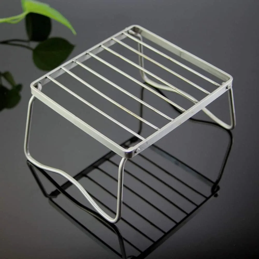 Camping BBQ Portable Mini Stainless Steel BBQ Folding Grill Compact Grill BBQ for Picnics Hiking Backyards Survival-23 * 19.5cm
