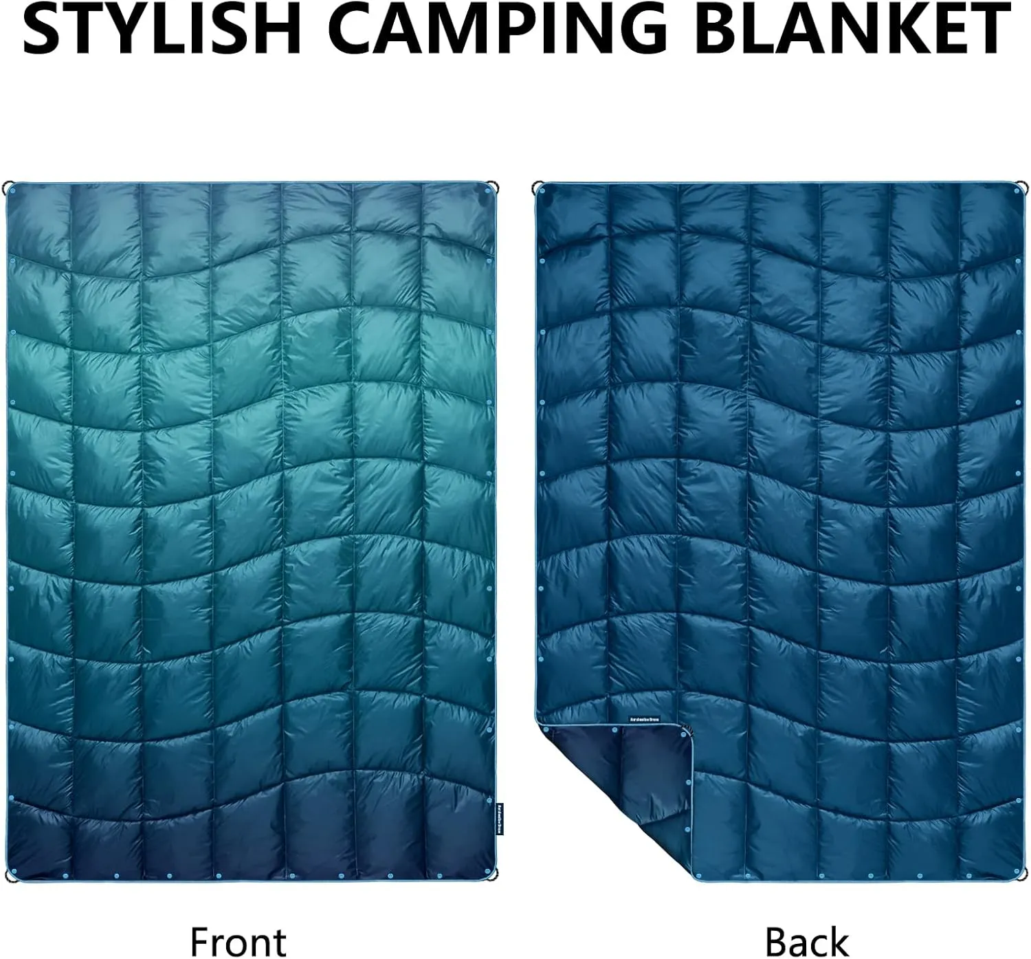 Camping Blanket, Packable Puffy Blanket Down Alternative Blanket Lightweight Windproof Water Resistant for Outdoors,Hiking, Backpacking,Beach,Car,Picnic,Stadium 52x75in