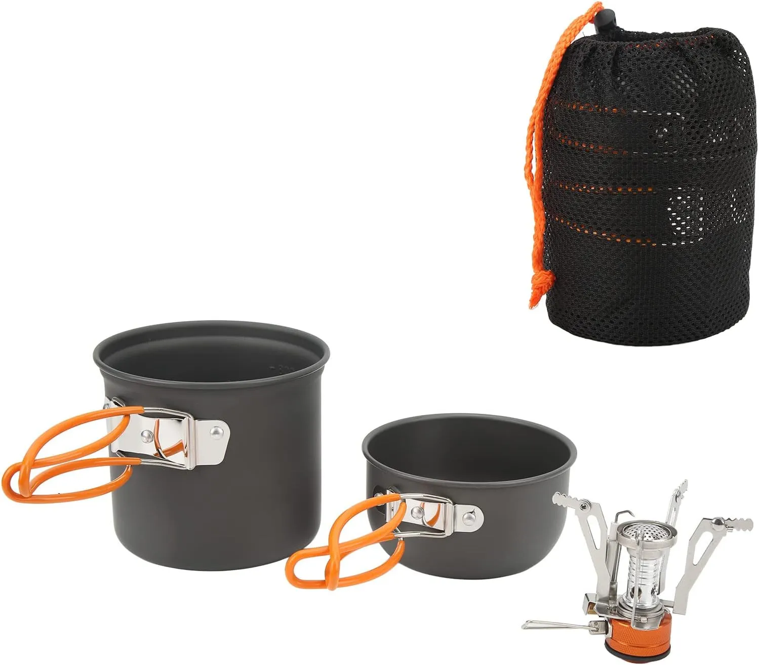 Camping Cooking Set Alumine Strong Bearing Food Grade Portable Stove Pot Set for Outdoor Camping Cookware Camping Utensil Set Camping Essentials Camp Kitchen
