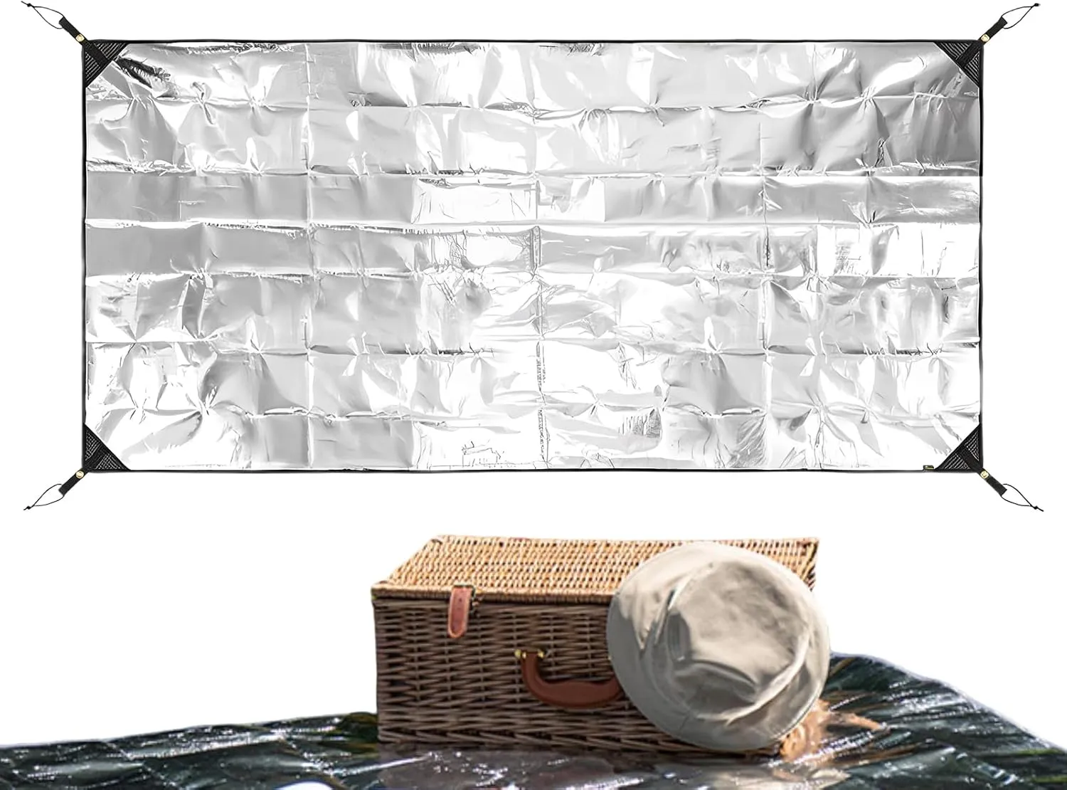 Camping Foam Sleeping Pad | Double-Sided Aluminum Foil Waterproof Mat for Thermal Insulation During Outdoor Activities