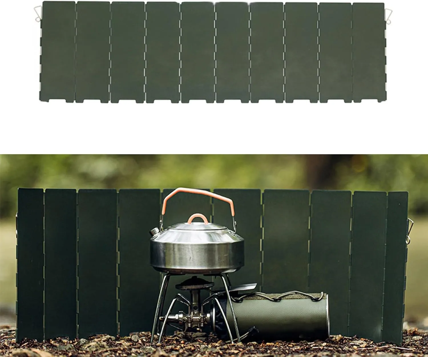 Camping Light Weight Stove Windscreen Foldable Aluminum Alloy Windshield with Storage Bag Folding Camp Stove Windshield