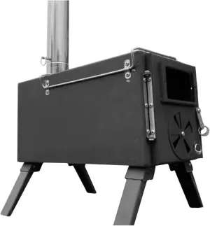 Camping Stove Folding FireWood Stove For Camping Tent Stove Portable Wood Heater Burning Carbon Steel Picnic BBQ Stove