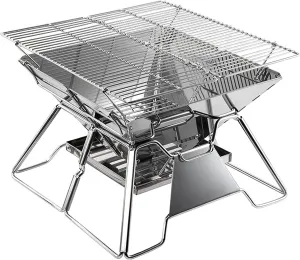 Camping Stove Portable Folding Camping Wood Stove Stainless Steel Wood Burning Stove Outdoor Camping Stove