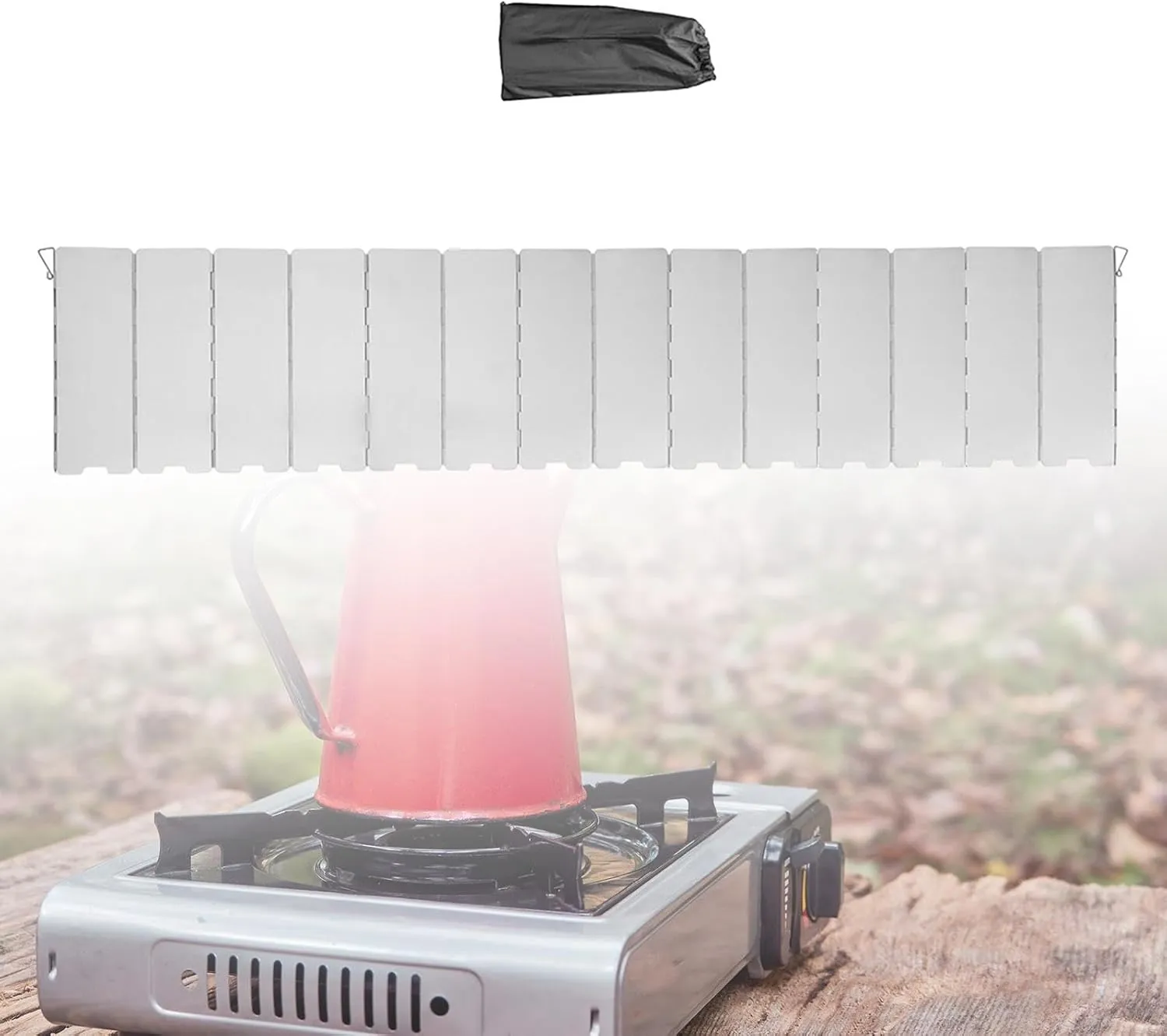 Camping Stove Windscreen Camp Stove Wind Guard Wind Shield Cooker Burner Outdoor Stove Windshield for Picnic Cooking Hiking