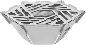 Camping Stove Windshield Gas Stove Windscreen Heat Shield Stainless Steel Rack Windscreen for Hiking BBQ Cooking Accessories