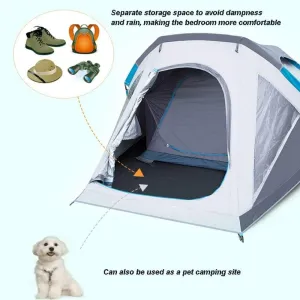 Camping-Tents Camping-Tents Windproof Family Tent Portable Waterproof Tents for Camping Backpacking Hiking Outdoor Music Festivals White