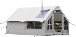 Camping Tents Extra Large Inflatable Tent 10m2 Windproof Outdoor Tent Easy Setup with Stove Jack & Pump