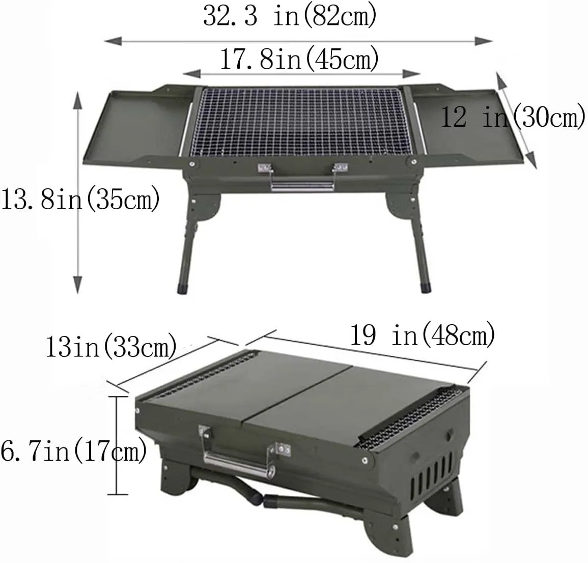 Camping Wood Stove BBQ Stove Wood Burning Camp Stove Sturdy and Lightweight Wood Burning Stove for Ourdoor, Cooking, BBQ, RV, Survival