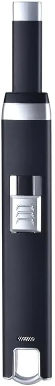 Candle Lighter, Electric Rechargeable Arc Lighter, Windproof Lighter with LED Battery Display Perfect for Candle Gas Stove Camping BBQ Party Gift Box, Black