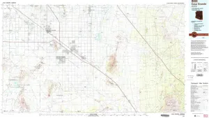 Casa Grande AZ topo map, 1:100000 Scale, 30 X 60 Minute, Historical, 1994, Updated 1994, 24.1 x 43.4 in