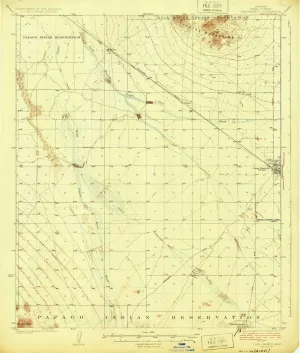 Casa Grande AZ topo map, 1:62500 Scale, 15 X 15 Minute, Historical, 1924, 19.7 x 16.7 in