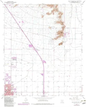 Casa Grande East AZ topo map, 1:24000 Scale, 7.5 X 7.5 Minute, Historical, 1965, Updated 1983, 26.7 x 22 in