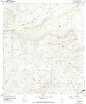 Casa Piedra TX topo map, 1:24000 Scale, 7.5 X 7.5 Minute, Historical, 1983, Updated 1983, 27.1 x 23.2 in