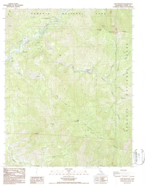 Case Mountain CA topo map, 1:24000 Scale, 7.5 X 7.5 Minute, Historical, 1987, Updated 1987, 26.8 x 21.9 in