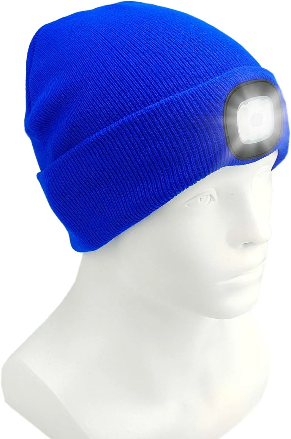 CENSGO Unisex Hat with Light, USB Rechargeable LED Headlamp Beanie, Gifts for Dad Father Men Husband Warm Knitted Cap