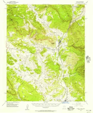 Chama NM topo map, 1:62500 Scale, 15 X 15 Minute, Historical, 1955, Updated 1957, 20.9 x 17 in
