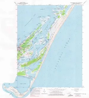 Chincoteague East VA topo map, 1:24000 Scale, 7.5 X 7.5 Minute, Historical, 1965, Updated 1975, 27.2 x 24.7 in