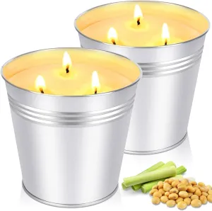 Citronella Candles Outdoor, Large 30oz Pack Citronella Candles for Patio, 3-Wick Summer Outdoor Candle Bulk for Home Patio Garden Yard Balcony Camping Party Indoor Outside Decorative